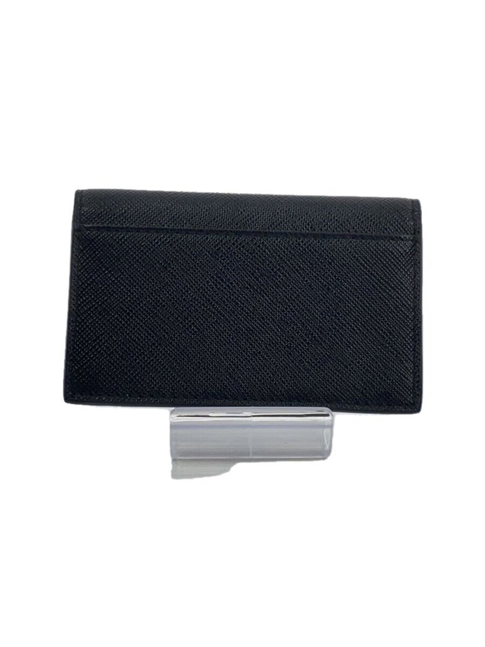 Prada Leather Card Black Case Wallet Black